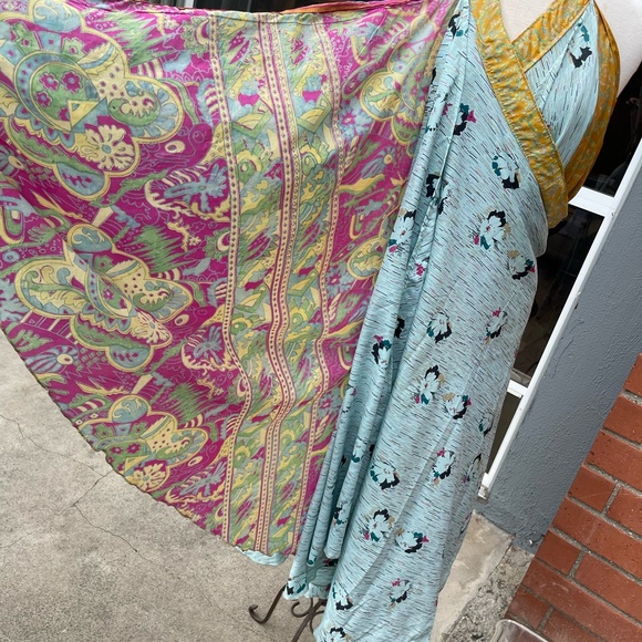 Hippie Silk wraparound skirt/dress - Picture 9 of 11